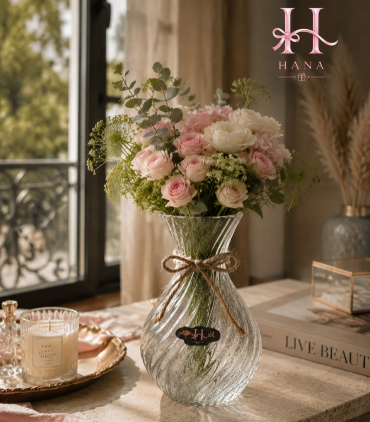 گلدان شیشه ای جار گل