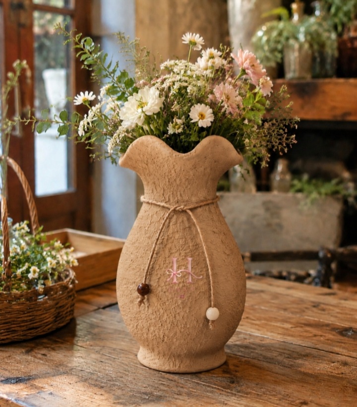گلدان دکوری طرح لاله کوزه ای